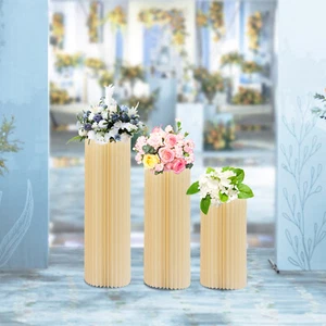 3 PCS Cardboard Flower Stands Wedding Cake Flowers Display Stand Dessert Table - Picture 1 of 15