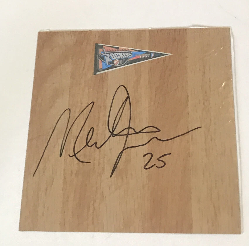 MERLAKIA JONES WNBA Basketball CLEVELAND ROCKERS Signed Vinyl Floor Tile 6x6 - Image 1 of 1
