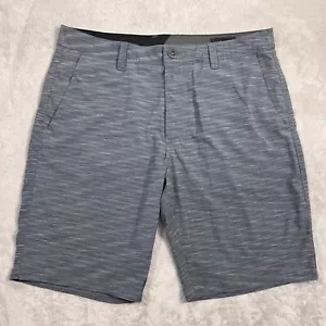 Volcom Hybrid Shorts Mens 36 Waist Blue Striped Active Quick Dry Surf & Turf - Picture 1 of 12