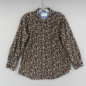 Birds of Paradis by Trovata Corduroy Long Sleeve Shirt Women Medium Floral Ditsy - Picture 1 of 12