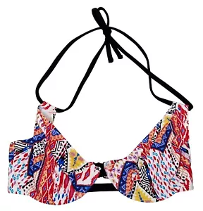 Top de bikini para mujer FIGLEAVES natación multicolor abstracto Reino Unido 34E nailon - Imagen 1 de 1