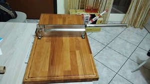 Bratenfleischschneider - Grillhuhn Edelstahl Holz - Bild 1 von 4