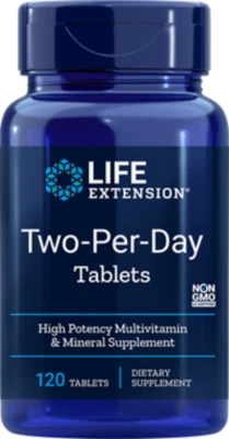 VENTA DE TRES PAQUETES Life Extension dos por día multivitamina 120 comprimidos DESPEGUE $5 Foto 1 de 2