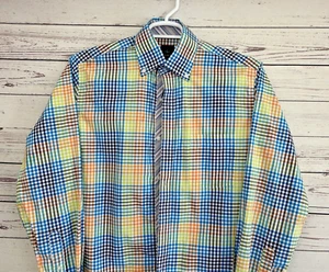 Camisa Taylorbyrd Collection Para Hombre Talla M Multicolor A Cuadros Abotonada Puño Abatible - Imagen 1 de 13