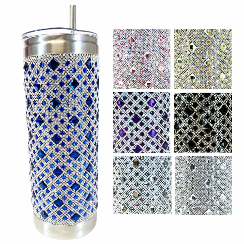 Jacqueline Kent Rhinestone 20oz Bling Tumbler with Clear Lid, Straw and Gift Bag - Image 1 of 1