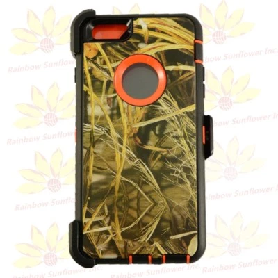 For iPhone 6S Plus (5.5")Case (Clip Holster fits Otterbox Defender)Orange Grass - Image 1 of 4