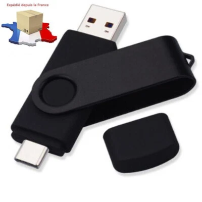 Clé Double usb Lecteur Flash 64 Go usb / mini usb type c 2.0 - Photo 1/4