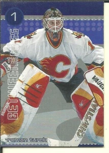 2001-02 Between the Pipes He Shoots He Saves Points #10 Roman Turek 1pt. - Picture 1 of 1
