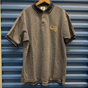 1990s NFL St Louis Rams Football Blue Team Polo Men sz Large Dynasty Thriftthis - Picture 1 of 4