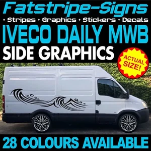 passend für Iveco Daily MWB Grafik Aufkleber Streifen Decals Wohnmobil Camper Van - Bild 1 von 2