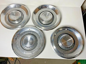 Set of 4 Vintage OEM Hubcaps 1959 Lincoln Wheel Covers - Bild 1 von 11