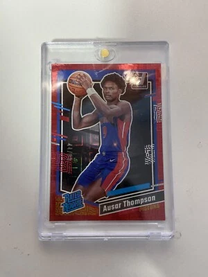 Ausar Thompson 2023-24 Donruss Rated Rookie Choice Red Mojo /99 RC #228 Pistons - Image 1 of 2