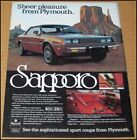 1978 Plymouth Sapporo Print Ad Car Automobile Advertisement Vintage 8.25"x10.75"
