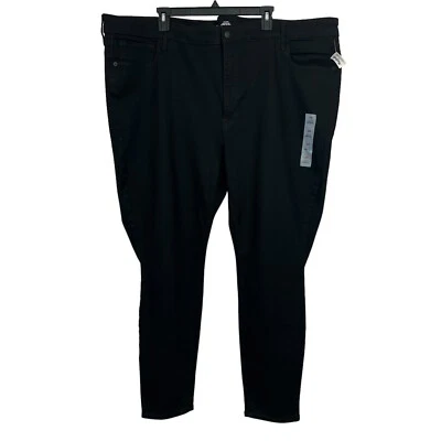 Old Navy Women’s High-Rise Rockstar Super-Skinny Black Denim Jeans Sz 28 Stretch - Image 1 of 4
