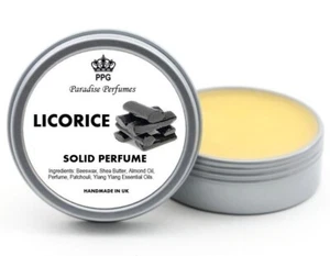 Licorice Natural Solid Perfume by Paradise Perfumes Fragrance Balm Scent 15ml - Picture 1 of 1