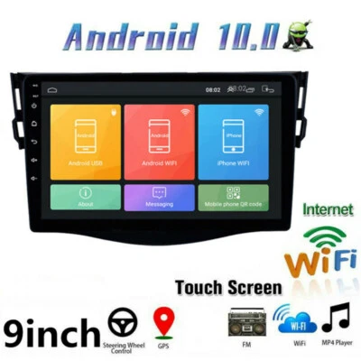 Android 11 2 Din Car Stereo Audio Radio For Toyota RAV4 06-2012+Cam Mirror Link - Image 1 of 4
