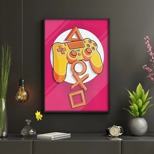 Gaming Print for Game Room Boys Gamer Poster Games Room Wall Art PlayStation - Picture 1 of 6