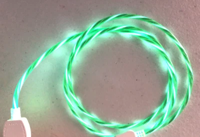 CANDY FLOW LED Light-up USB Charger cable cord for ALL MICRO-C USB phones/device - Image 1 of 4