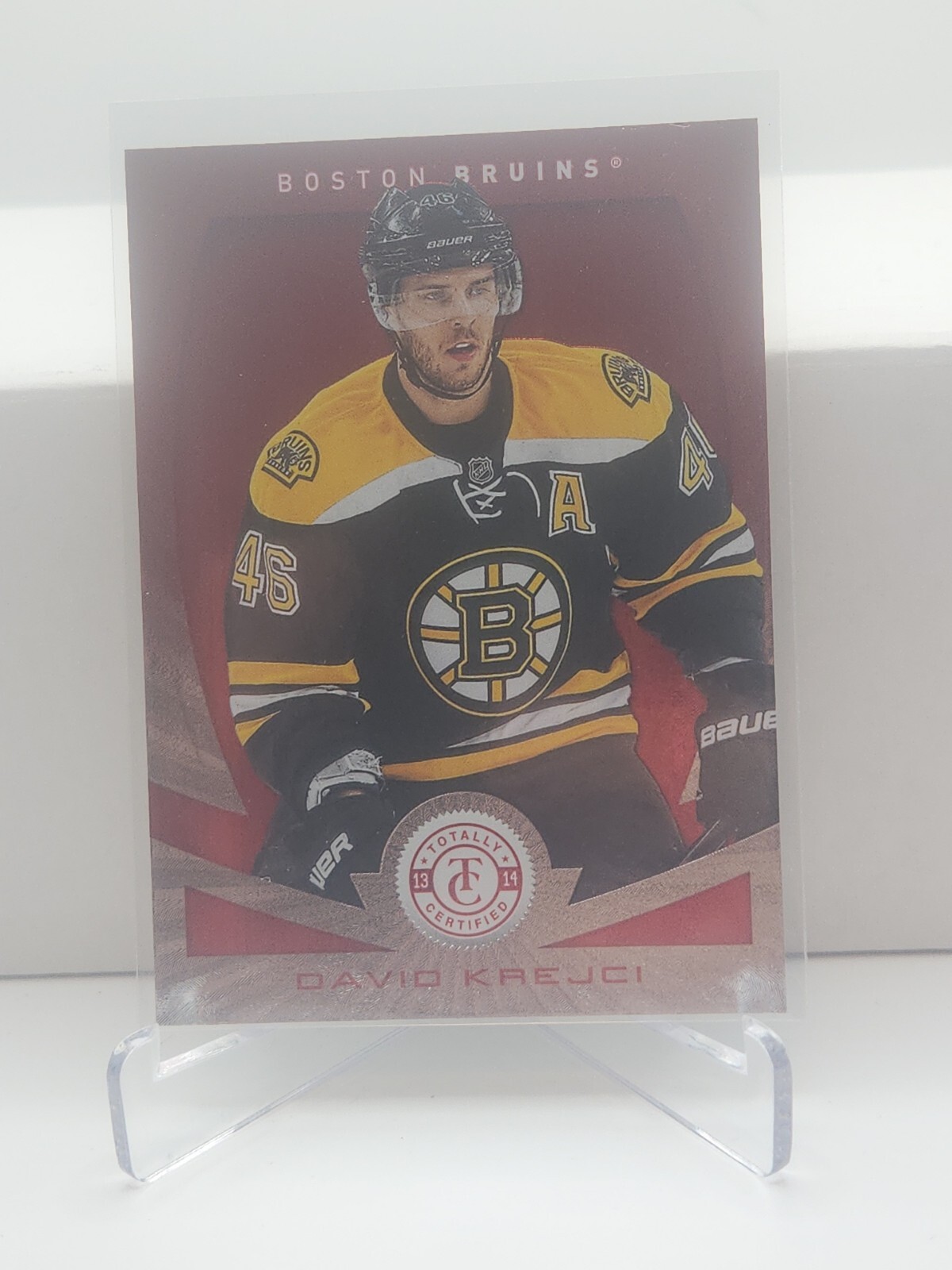 13/14 Totally Certified DAVID KREJCI Red Mirror 020/100 Bruins