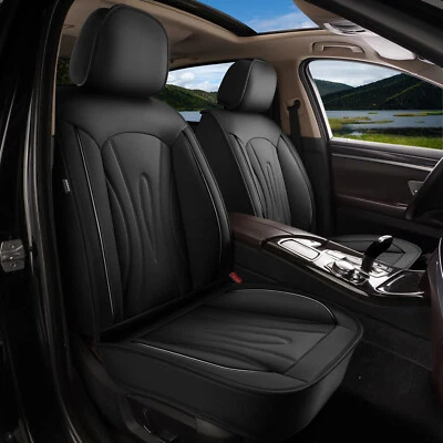 Car Seat Covers Full Set Waterproof PU Leather Fit for Volvo S80 2001-2016 Black Foto 1 de 4