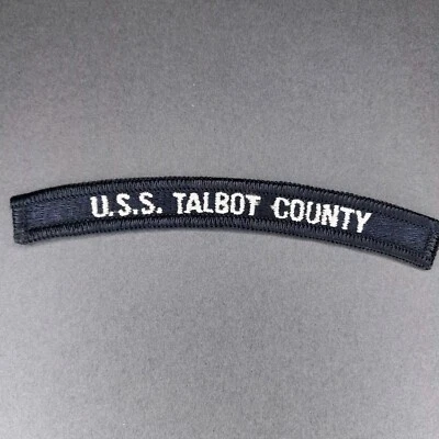 Parche de 5" cinta basculante con pestaña naval USS Talbot County Ship Naval Navy Foto 1 de 2