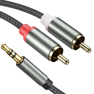 1m - Cavo adattatore da 3.5 mm a 2 RCA Maschio 2 prese RCA/phono, cavo splitter - Foto 1 di 1