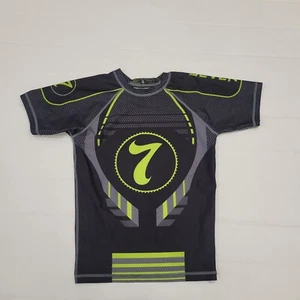 Seven Kimonos Rashguard Mens Small Nogi Black BJJ Jiu Jitsu Martial Arts Shirt - Picture 1 of 4