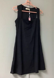 NWT! QINSEN Women's Square Neck Bodice Dress Sports Tennis Golf Black Size XL - Picture 1 of 18