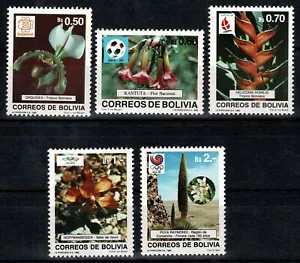 Stamps Bolivia 1989 Barcelona 92 olympic games yvert tellier 726/730 sellos - Imagen 1 de 1