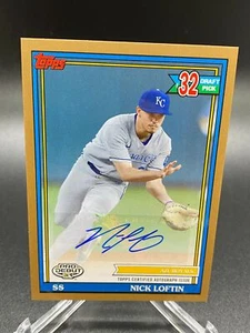 2021 Topps Pro Debut NICK LOFTIN GOLD AUTO PD-185 17/50 - Picture 1 of 2