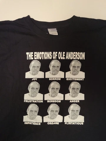 Vintage "Emotions of OLE ANDERSON" T-Shirt Extra Large XL Four Horsemen NWA Cover
