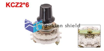 Selector de interruptor giratorio de canal de banda de eje de tiro KCZ2X6 con tapa 6 mm✦Kd Foto 1 de 2