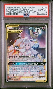 PSA 10 Gem Mint Solgaleo & Lunala GX Alternate Alt Art Indonesian Pokemon Card - Bild 1 von 2