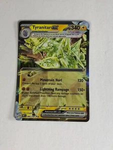 Juego de cartas coleccionables Pokémon Obsidian Flames Tyranitar EX 066/197 casi como nuevo - Imagen 1 de 3
