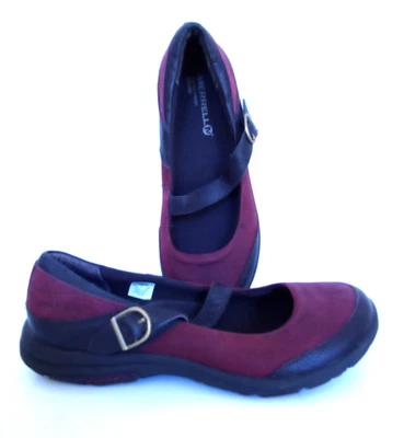 Женские туфли Merrell Dassie темно-красные/экспрессо кожа Mary Jane с пряжкой размер 9,5 - Изображение 1 из 4
