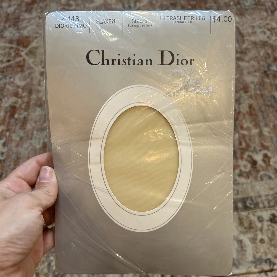 Christian Dior Diorissimo 4533 White Ultrasheer Control Top Pantyhose 2