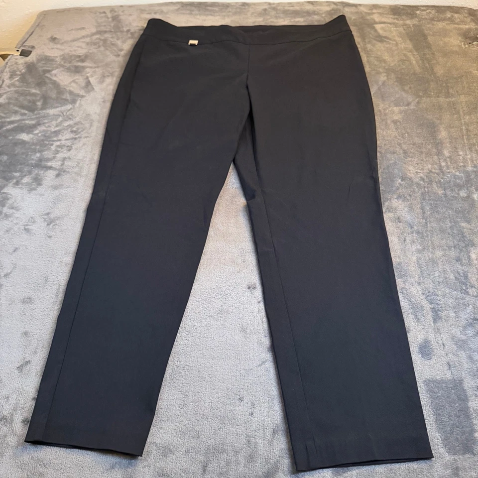 Alfani черный прямые штанины платье брюки вискоза женщин 20 Вт 40 x 30" - Изображение 1 из 4