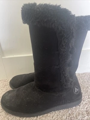Botas de inverno Airwalk-senhoras forradas de pele sintética pretas tamanho 7      - Imagem 1 de 3