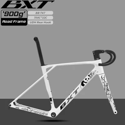 BXT New Carbon Aero Road Bike Frame Lightweight Disc Brake Road Bike Frameset - Image 1 of 4
