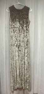 Vtg Huey Waltzer Neiman Marcus Velvet Silver Maxi Dress Made In USA Rare Sz 10 - Picture 1 of 9