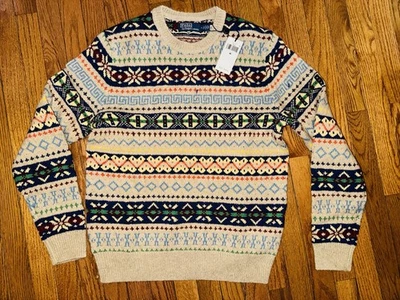 Suéter Polo Ralph Lauren Fair Isle Mezcla de Lana Mediano Nuevo con Etiquetas Suéter de Vacaciones Foto 1 de 4