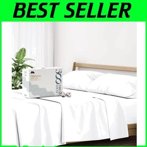 Kühlendes 4-teiliges King Size Lakenset - 100% Baumwolle, seidig weich, lichtbeständig - Bild 1 von 10