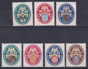 Dt. Reich Mi.Nr. 375 - 377 & 398 - 401 Landeswappen ungebraucht (*) 1925/26 - Picture 1 of 2