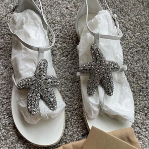 Michael Kors Collection Annabeth Runway bridal Starfish Embellished Sandals - Picture 1 of 10