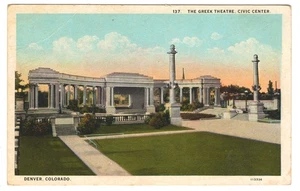 Postcard Greek Theatre Civic Center Denver Colorado Vintage Unposted - Picture 1 of 2