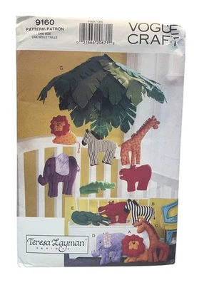 Vogue Craft 9160 Jungle Animal Pillows & Mobile One Size Pattern - Image 1 of 2