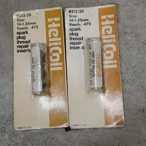 12x Helicoil 14mm Spark Plug Thread Repair Inserts R513-20 Reach .472" Cyl Head - Picture 1 of 5