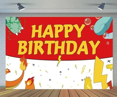 5×3ft Cartoon Monster Game Birthday Backdrop Magical Red and White Photograph... - Image 1 of 4