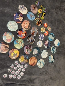 54 Vintage Pins Pinback Buttons Sports, Cartoon, Political, Celebrity, Etc - Picture 1 of 17