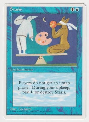 Stasis Proof LP 4th Edition Fourth Artist Fay Jones 1995 WOTC MTG Magic AP Rare! - Image 1 of 2